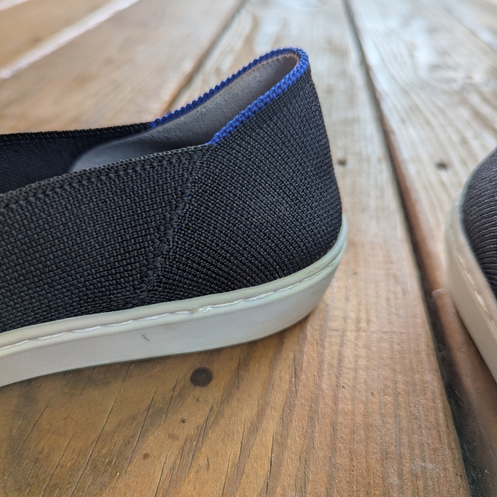 Rothy's Black and Blue Slip-On Sneakers - Picture 8 of 9